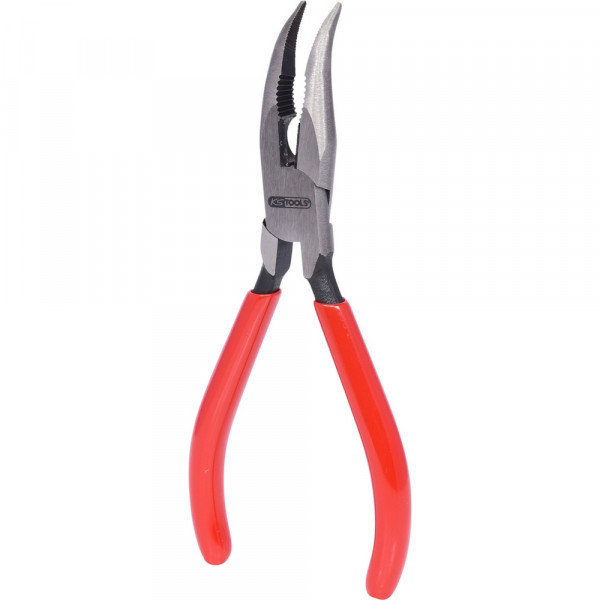 KS TOOLS Flachrundzange,gebogen,165mm