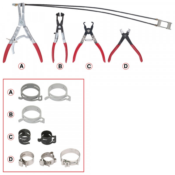 KS TOOLS Kfz-Schlauchschellenzangen-Satz,