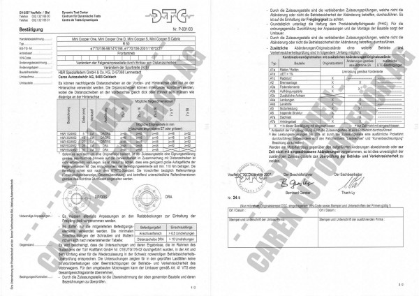DTC-Gutachten P-931/03 zu DR-Set