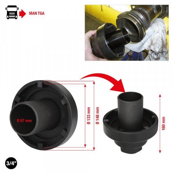 KS TOOLS 3/4" Nutmuttern-Schlüssel mit