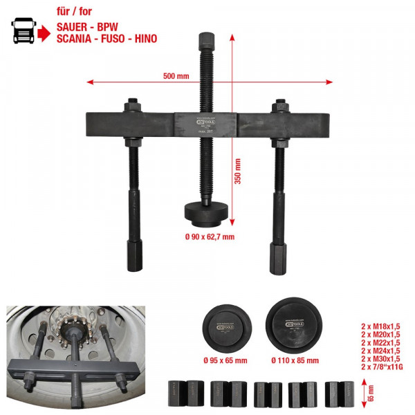 KS TOOLS Universal Radnaben-Abzieher-Satz,