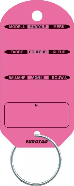 EUROTAG Schlüssel-Etiketten PINK