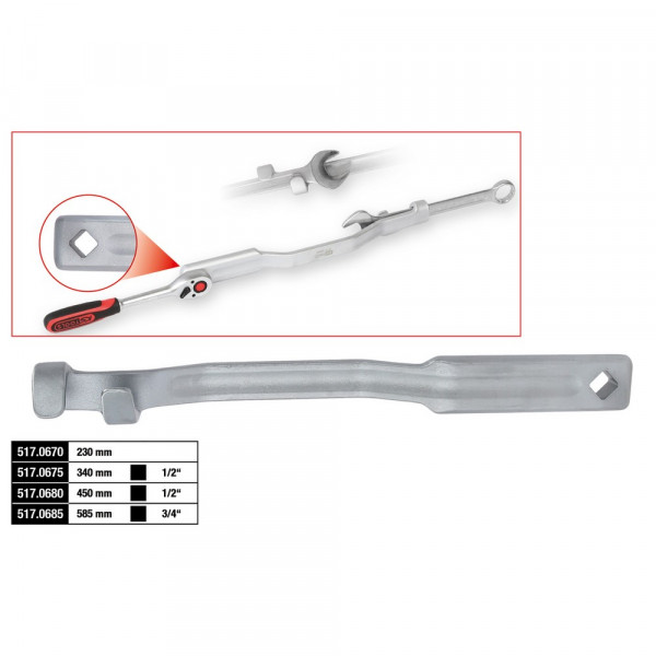 KS TOOLS Schlüsselverlängerung, 230 mm