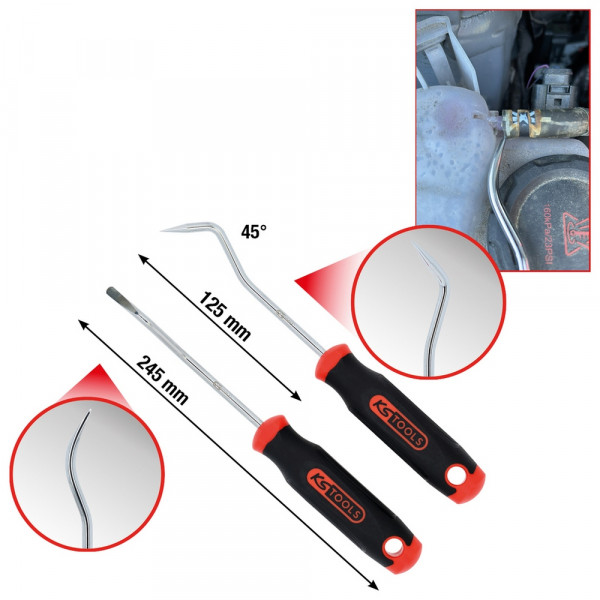 KS TOOLS Schlauch-Lösewerkzeug-Satz, 2-tlg