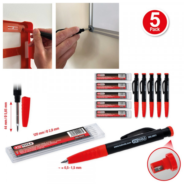KS TOOLS 2in1 Druckbleistift und