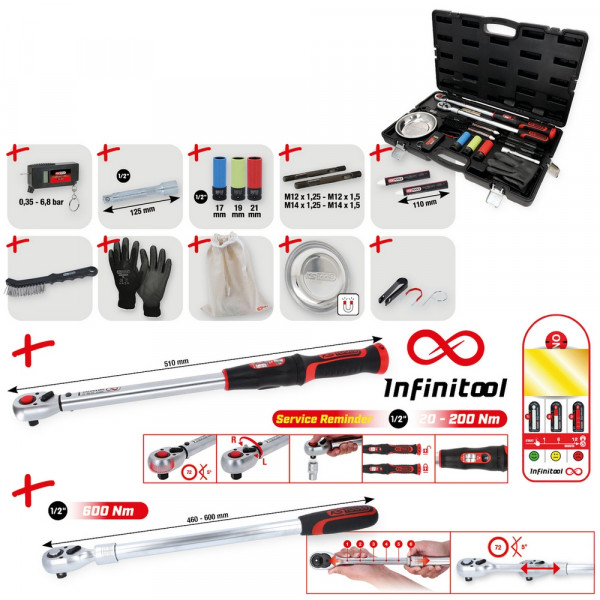 KS TOOLS MASTER Radwechsel-Service-Satz mit 1/2"