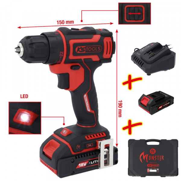 KS TOOLS eMONSTER Akku-Bohr-Schrauber