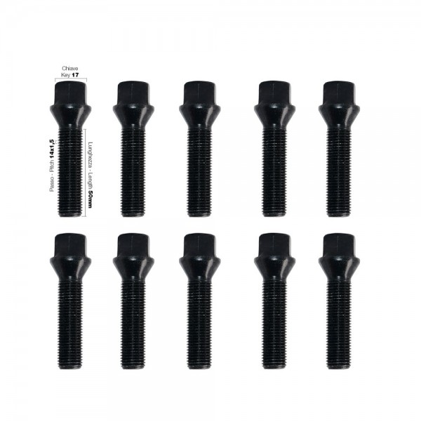 SIMONI RACING Radschrauben 10er Set schwarz