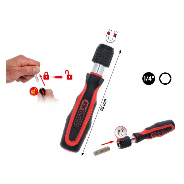 KS TOOLS 1/4" Mini-Bit Schraubendreher mit