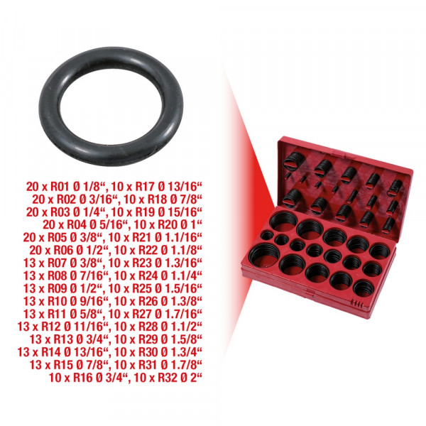 KS TOOLS Sortiment O-Ringe, SAE, R01-R32 407stk.