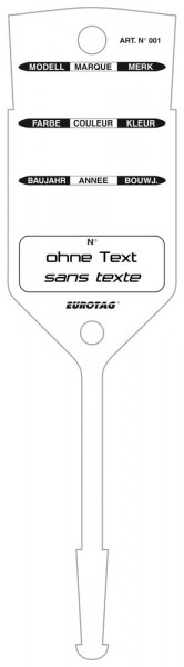 EUROTAG Schlüssel-Etiketten, ohne Text WEISS