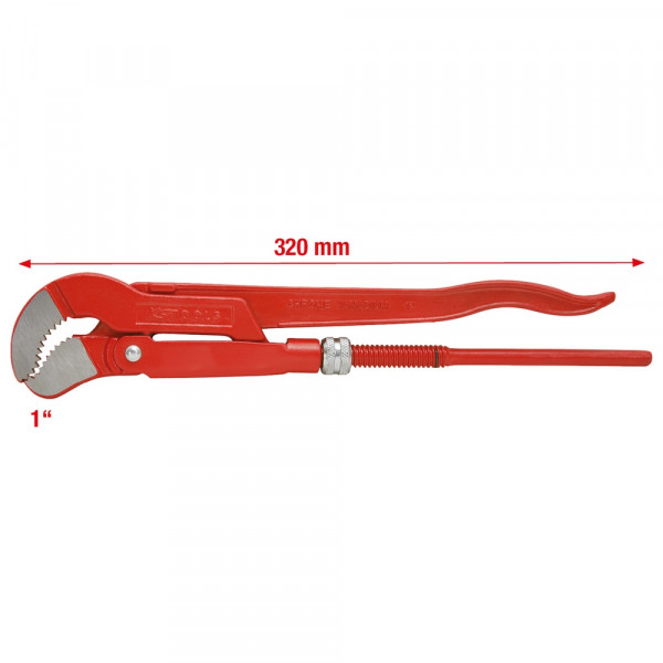 KS TOOLS 45° gewinkelte Eckrohrzange,1"