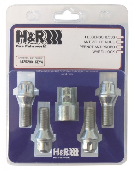 Felgenschloss-Set M14x1.50x31 (Kegel 60)
