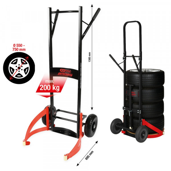 KS TOOLS performance Profi-Reifenwagen, Tragkraft