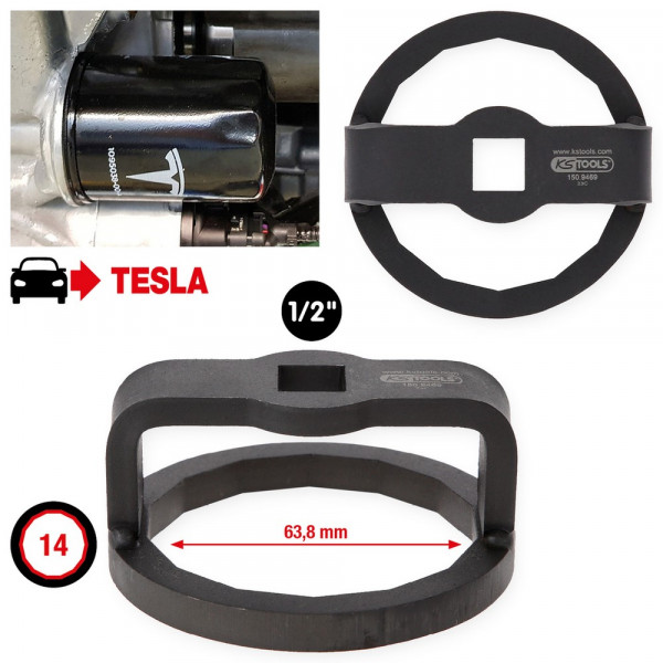 KS TOOLS 1/2" Ölfilterschlüssel für Tesla, Ø