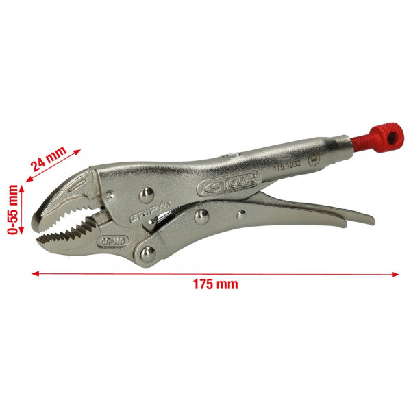 KS TOOLS Gripzange,55mm,L=175mm