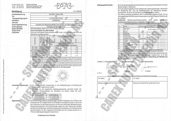 DTC-Gutachten P-900/03 zu DR-Set