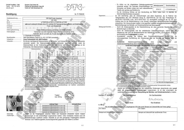DTC-Gutachten P-7555/20 zu DR-Set