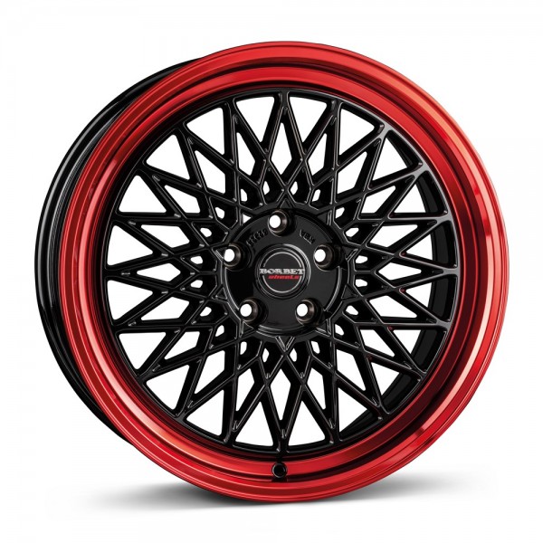 Borbet B-7017 black rim red KBA 53086