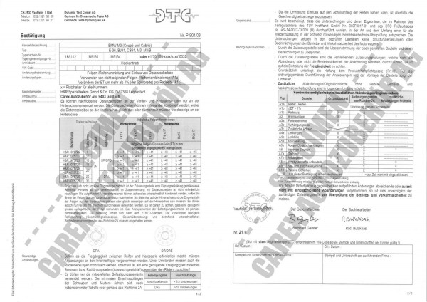 DTC-Gutachten P-901/03 zu DR-Set