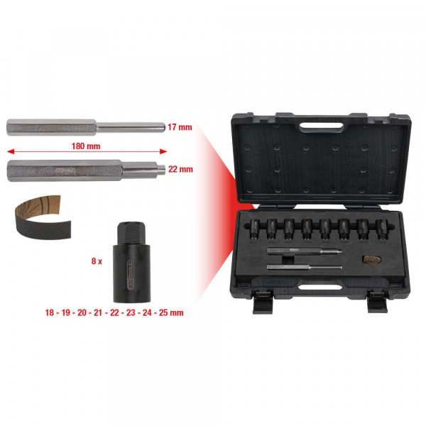 KS TOOLS Radsicherungs-Demontageset, 10-tlg