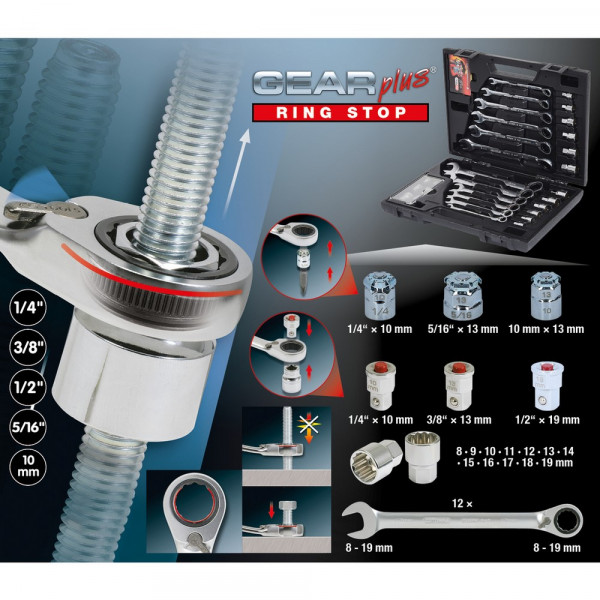 KS TOOLS GEARplus Ratschenringmaulschlüsse