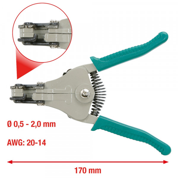 KS TOOLS Automatik-Abisolierzange,0,5-2mm