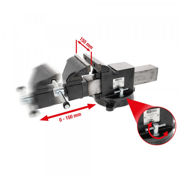 KS TOOLS Parallel-Schraubstock, 6"