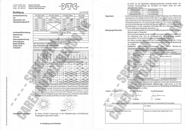 DTC-Gutachten P-817/02 zu DR-Set