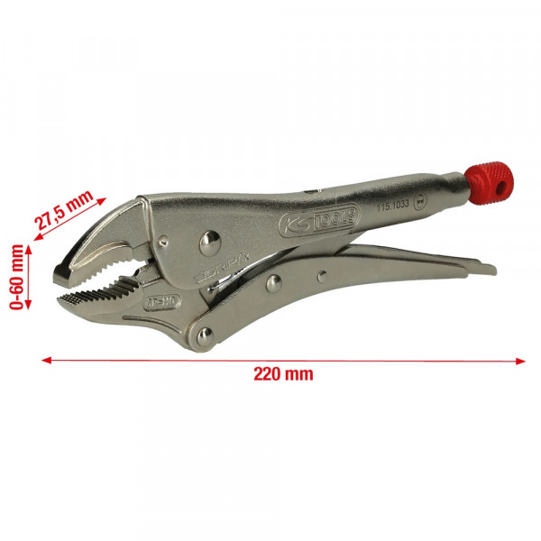 KS TOOLS Gripzange,60mm,L=220mm