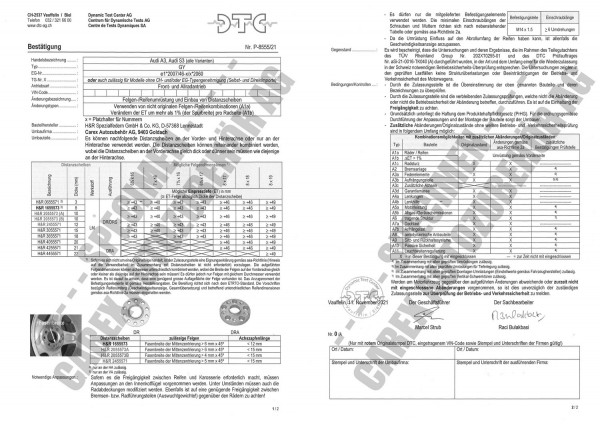 DTC-Gutachten P-8555/21 zu DR-Set