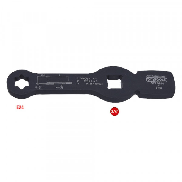 KS TOOLS 3/4" Schlag-Torx-E-Schlüssel mit 2