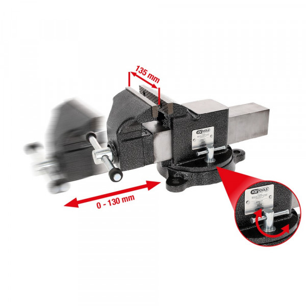KS TOOLS Parallel-Schraubstock, 5"