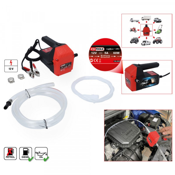 KS TOOLS Elektrische Öl-Absaug- und