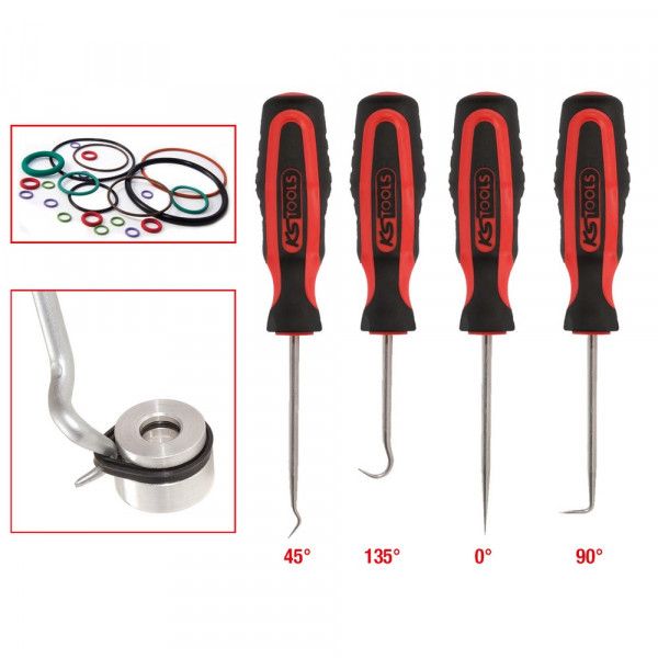 KS TOOLS Hakenwerkzeug-Satz, 4-tlg