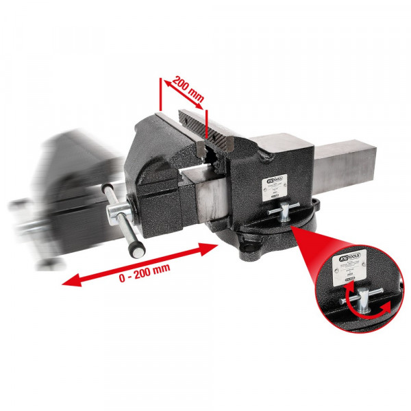 KS TOOLS Parallel-Schraubstock, 8"