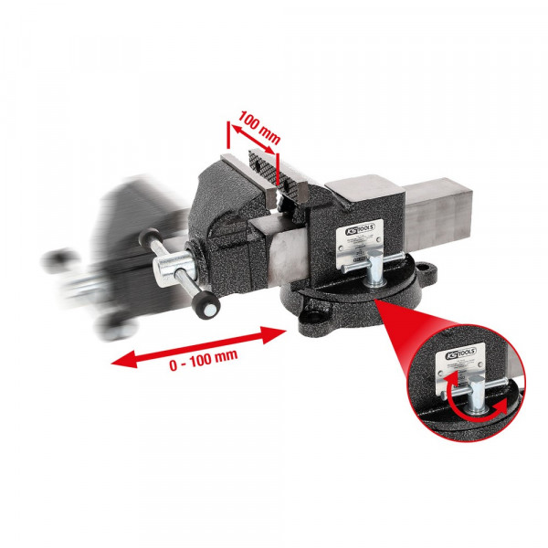 KS TOOLS Parallel-Schraubstock, 4"