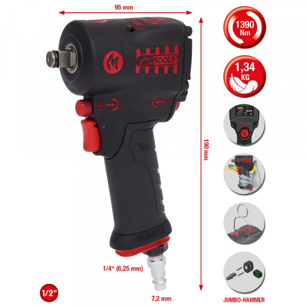 KS TOOLS 1/2" miniMONSTER Schlagschrauber