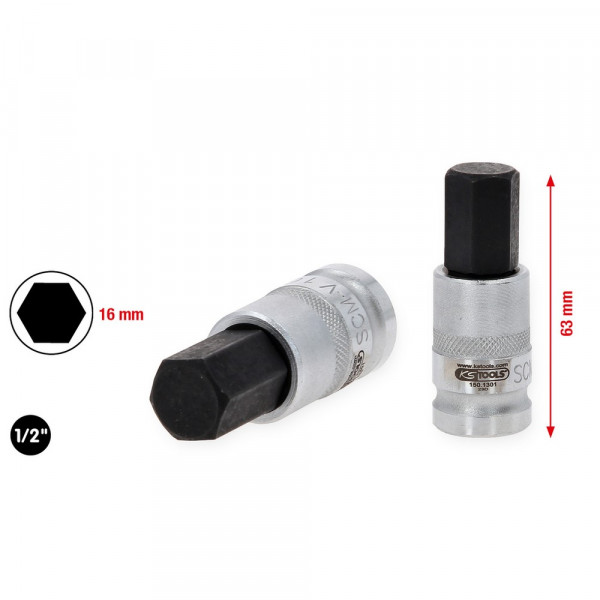 KS TOOLS 1/2" Bit-Stecknuss Innensechskant