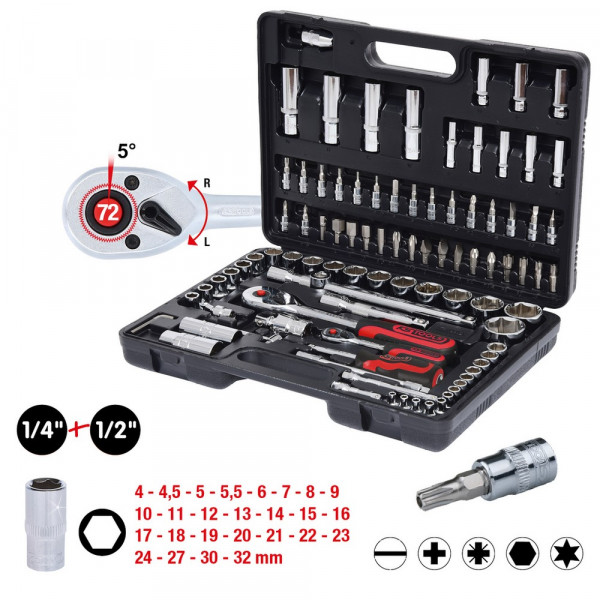 KS TOOLS 1/4"+1/2" CHROMEplus