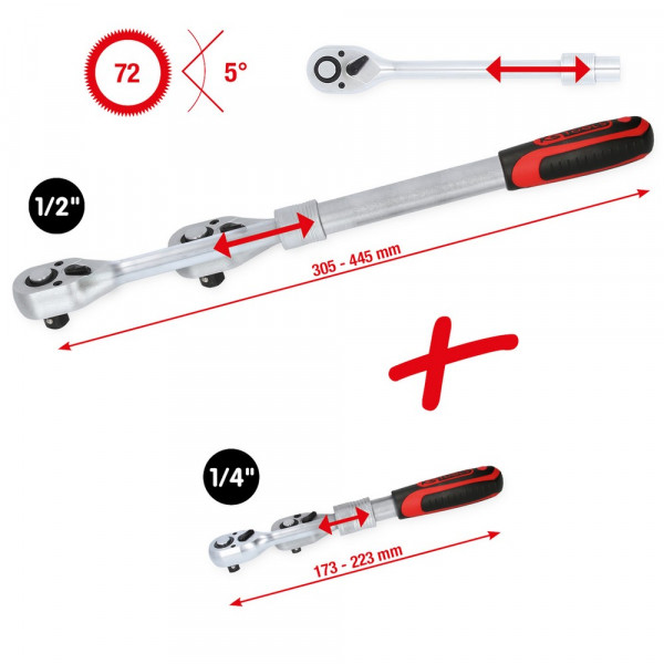 KS TOOLS 1/4" + 1/2" Satz