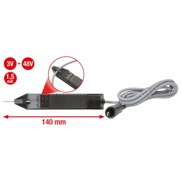KS TOOLS Spannungsprüfer 3-48 V, 140mm