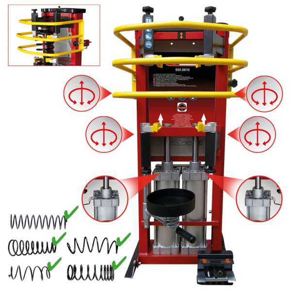 KS TOOLS Druckluft-Stand-Federspanner mit