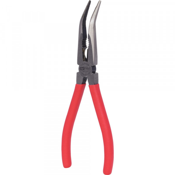 KS TOOLS Flachrundzange,gebogen,200mm