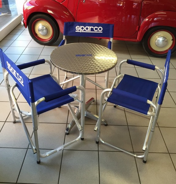 SPARCO Bistro Tisch + 3 Regiestühle