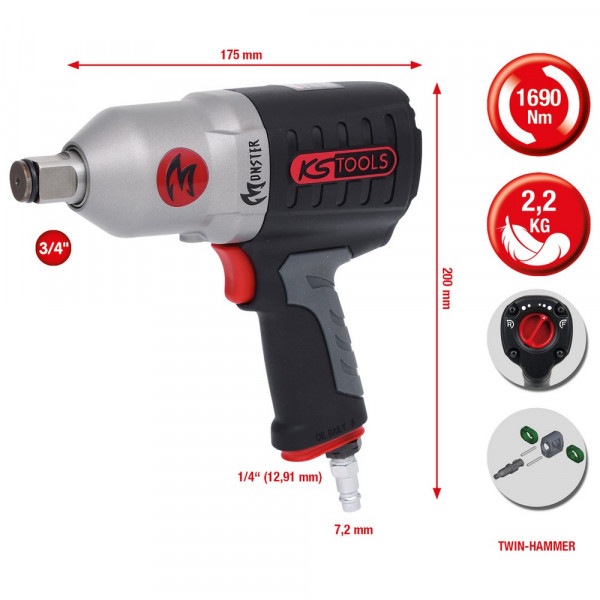 KS TOOLS 3/4" MONSTER Schlagschrauber,