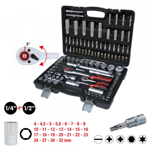 KS TOOLS 1/4"+1/2" Steckschlüssel-Satz,