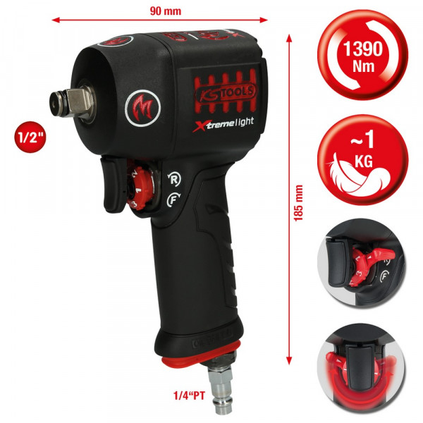 KS TOOLS 1/2" miniMONSTER Xtremelight