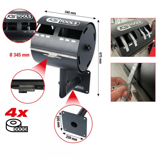 KS TOOLS Halter für Klebegewichterollen mit