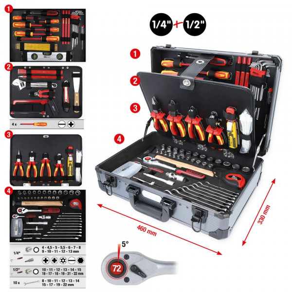 KS TOOLS 1/4" + 1/2"